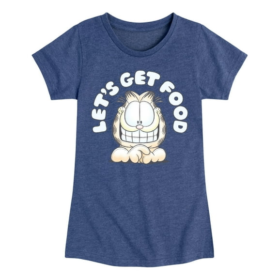 Garfield - Lets Get Food - Toddler & Youth Girls Short Sleeve Graphic T-Shirt