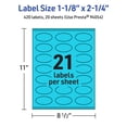 thumbnail image 6 of Avery Printable Oval Labels, Bright Blue, 1-1/8" x 2-1/4", 420ct, 6 of 11