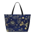 thumbnail image 2 of Easygdp Vintage Golden Butterfly Bolsa de Viaje de Playa de Gran Capacidad, Bolsa Tote Perfecta para la Playa, Escapadas de Fin de Semana y Viajes, 2 of 7
