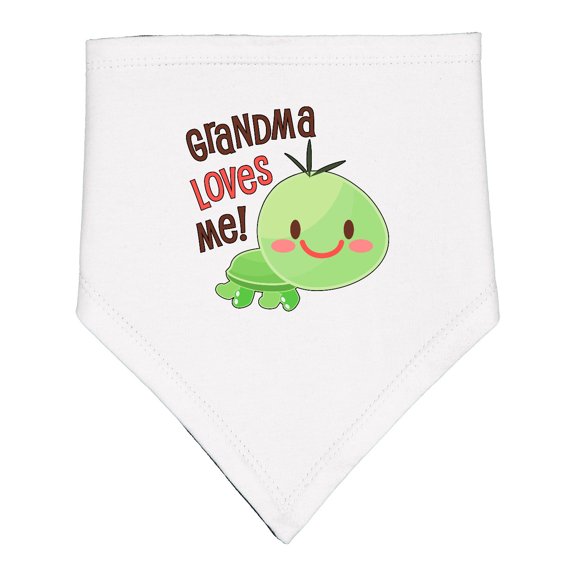 Inktastic Grandma Loves Me Cute Turtle Baby Bandana Bib