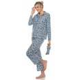 thumbnail image 3 of White Mark Women's Three-Piece Button-Down Pajama Set, 3 of 6