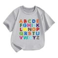 thumbnail image 1 of AWZXDE T-Shirt Décontracté à Manches Courtes pour Enfants avec Imprimé de Dessin Animé, Col Rond, Confortable, pour Filles, 1 of 4