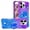 Purple Navy, variant on CCSmall for Apple iPhone 16 Pro Max Cute Case with Kickstand for Girls Women, Liquid Glitter Sparkle Bling Phone Case Gradient Floating Quicksand Cover for iPhone 16 Pro Max JB Purple Navy
