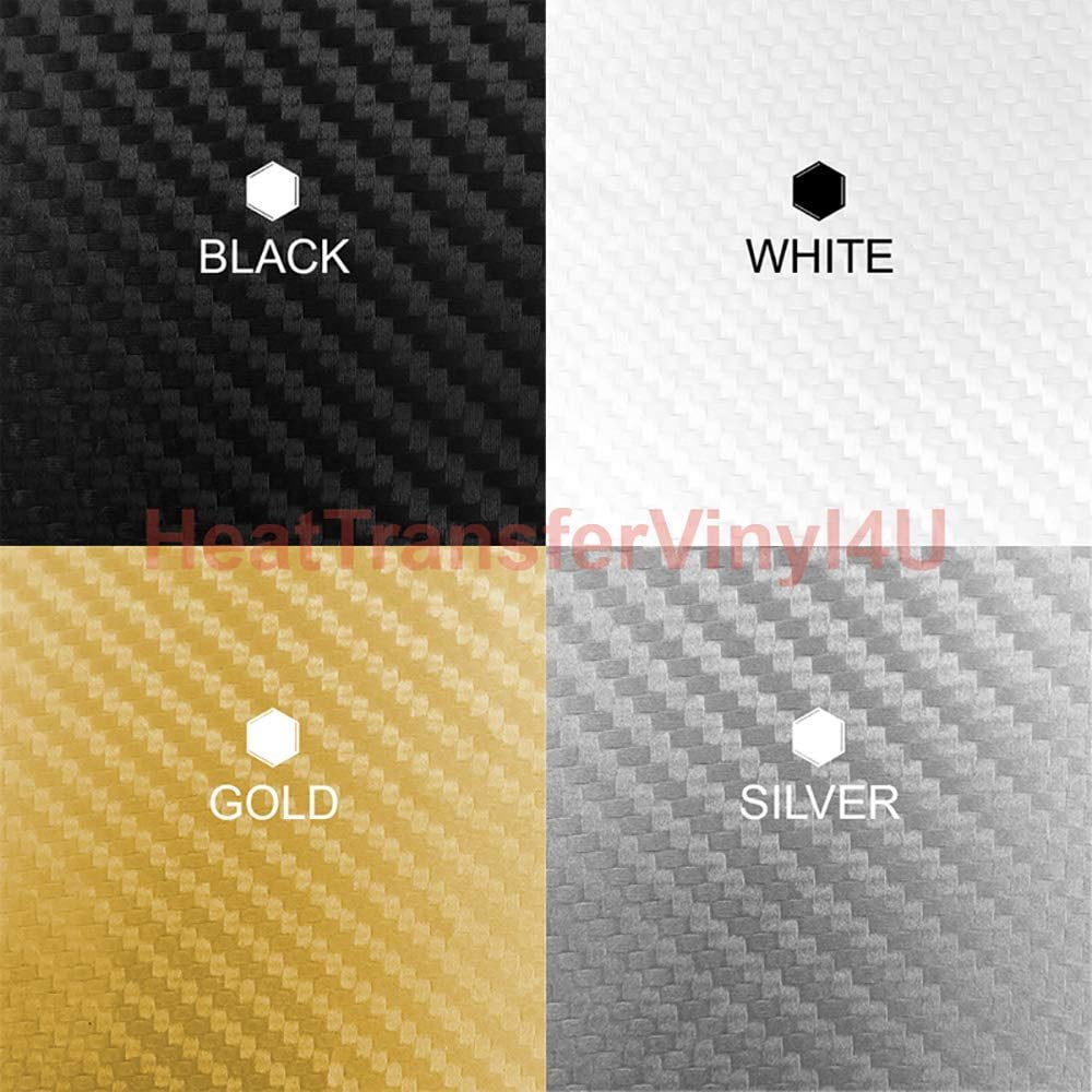 HT Carbon Iron On Heat Transfer Vinyl 20" Black, 10 Yards