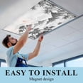 thumbnail image 5 of 4 Pack Oriental Chinese-style Fluorescent Light Covers for Ceiling Lights Abstract Nature Landscape Ink Painting Magnetic Ceiling Light Covers Overhead Light Filters for Office Classroom Home, 5 of 9