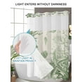 thumbnail image 4 of No Hook Cloth Fabric Shower Curtain with Snap in Liner, Sage Green Starfish Waterproof Shower Curtains Set with See Through Top Window, Coastal Nautical Seahorse Conch Bath Curtains Shower 72"x84", 4 of 6