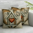 thumbnail image 3 of Throw Pillow Covers Farmhouse Pillow Covers Brown Home Sweet Home Cushion Cases for Sofa Couch Living Room Outdoor Home Decor, 3 of 5