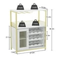thumbnail image 4 of Wine Bar Rack Cabinet with Detachable Wine Rack, Bar Cabinet with Glass Holder, Small Sideboard and Buffet Cabinet, 4 of 6