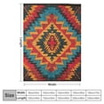 thumbnail image 4 of Nawypu Red Boho Style Blanket Soft Flannel Colorful Decorative Throw Blanket Holiday Square Birthday Blanket for Easter Gifts Home Couch Sofa Bed Room Blanket, 4 of 6