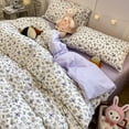 thumbnail image 1 of Pink Floral Bedding Set - Queen Size Comforter Cover, Sheet and Pillowcases for Girls Room, 1 of 10