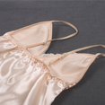 thumbnail image 4 of Femmes 3Pcs Soie Satin Lingerie Ensemble Robe et Robe et G-String Nuisette Ensembles Pyjama Vêtements de Nuit, 4 of 6