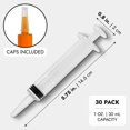 ZGBY 30 Pack Jelly Shots Syringes Clear Plastic Party Shots For Games