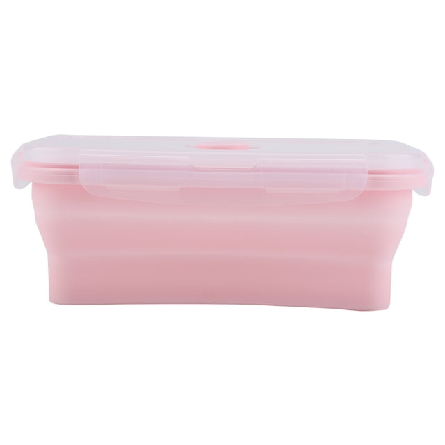 Lightweight Bento Lunch Box, Silicone Food Storage Container, For Refrigerators, Microwave Ovens, Dishwashers Camping Picnics