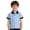 Blue, variant on Ticikt Short Sleeve School Uniform Polo Shirts, Contrast Trim Collar Casual Daily Wear Top,White
