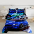 thumbnail image 2 of Castle Fairy Kids Children Speed Race Car Twin Comforter Sets,Sport Bedding Set, 2 of 8