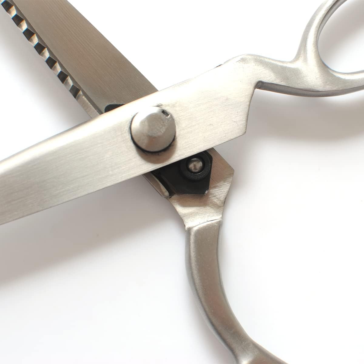 ABCISI All Stainless Steel Pinking Shears Scissors for Fabric, Heavy Duty Serrated Pinking Shears, Decorative Edge Zig Zag Cut Scissors for Cloth, Leather, Denim, Paper, 8 Inch