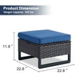 thumbnail image 6 of POCASSY Outdoor Patio Brown Ottoman with Cushion(Set of 2), 6 of 6