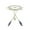 White Top Solid Ship Wheel Round 23" x 23" x 24", variant on DecMode 23" x 24" White Metal Top Ship Wheel Accent Table with Oar Shaped Legs, 1-Piece