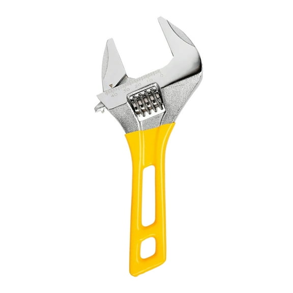 SEIWEI Adjustable Wrench Tool Mini High Carbon Steel Wrench with Non-Slip Handle Home Hand Tool Yellow (115mm/ 4.5in)