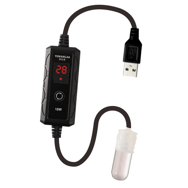 Milaget Aquarium Heater Heating Rod Small Heater Used for Less Than 1 Gallon LED Display 15W
