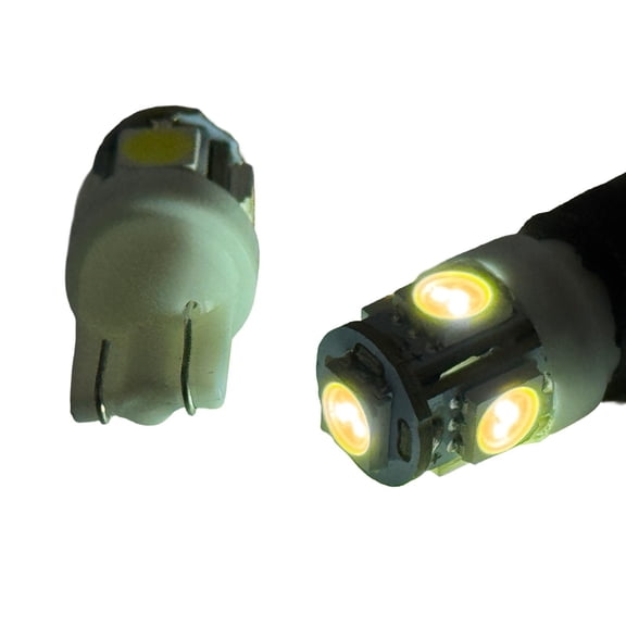 Rebaydo 2pcs T10 Wedge Led Bulb 6 Volt AC or DC 1 Watt T3 1/4 (Color:White 6000K;)