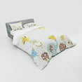 thumbnail image 3 of Ambesonne Cartoon Bedding Set 3 Pcs, Jolly Jungle Creatures, Twin XL, Pale Green Pale Blue, 3 of 3