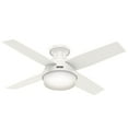 thumbnail image 2 of Hunter 44 inch Indoor Ceiling Fan with LED Light and Remote Control - White Modern Ceiling Fan, Low Profile Mount, 4 Blades, For Bedroom, Living Room, or Kitchen, Quiet - Dempsey 59244, Fresh White, 2 of 15