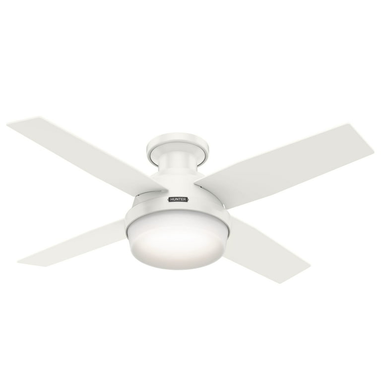 Hunter 44 Inch Indoor Ceiling Fan, LED Light, Remote Control, Low