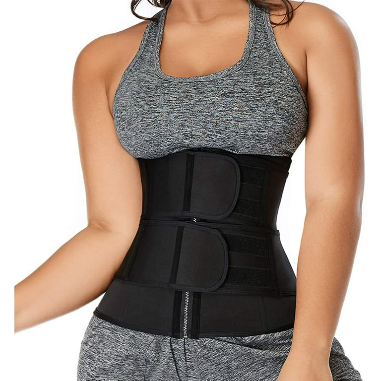 COMFREE Plus Size Neoprene Sauna Waist Trainer Corset Sweat Belt for Women  Compression Band Workout Fitness