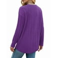 thumbnail image 5 of Fantaslook Womens Tops Textured Long Sleeve Shirts Casual Fall Tops Lightweight Pullover, 5 of 9