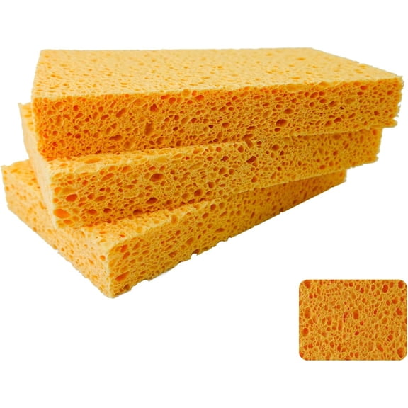 6 x 3.6 0.9 Inch JK SP-T22 Large Sponge, Kitchen Sponges, Handy Cellulose Dish Washing Natural Car Eco Friendly Sponge
