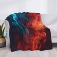 thumbnail image 3 of Rozeui Red And Blue Fire for Flannel Blanket, Soft Fuzzy Plush King Blanket for Winter, Thick and Warm All-Season Bed Throw-40"x30", 3 of 6