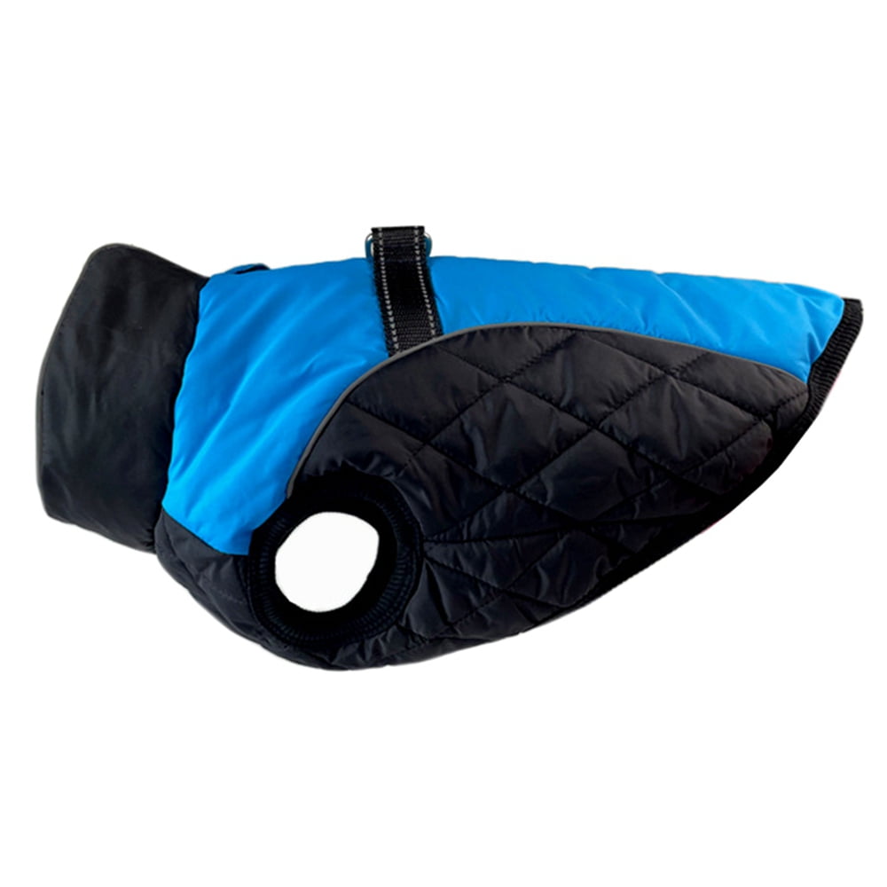 Padded Vest Dog Jacket, Warm Zip Up Dog Vest Fleece Jacket with Dual D