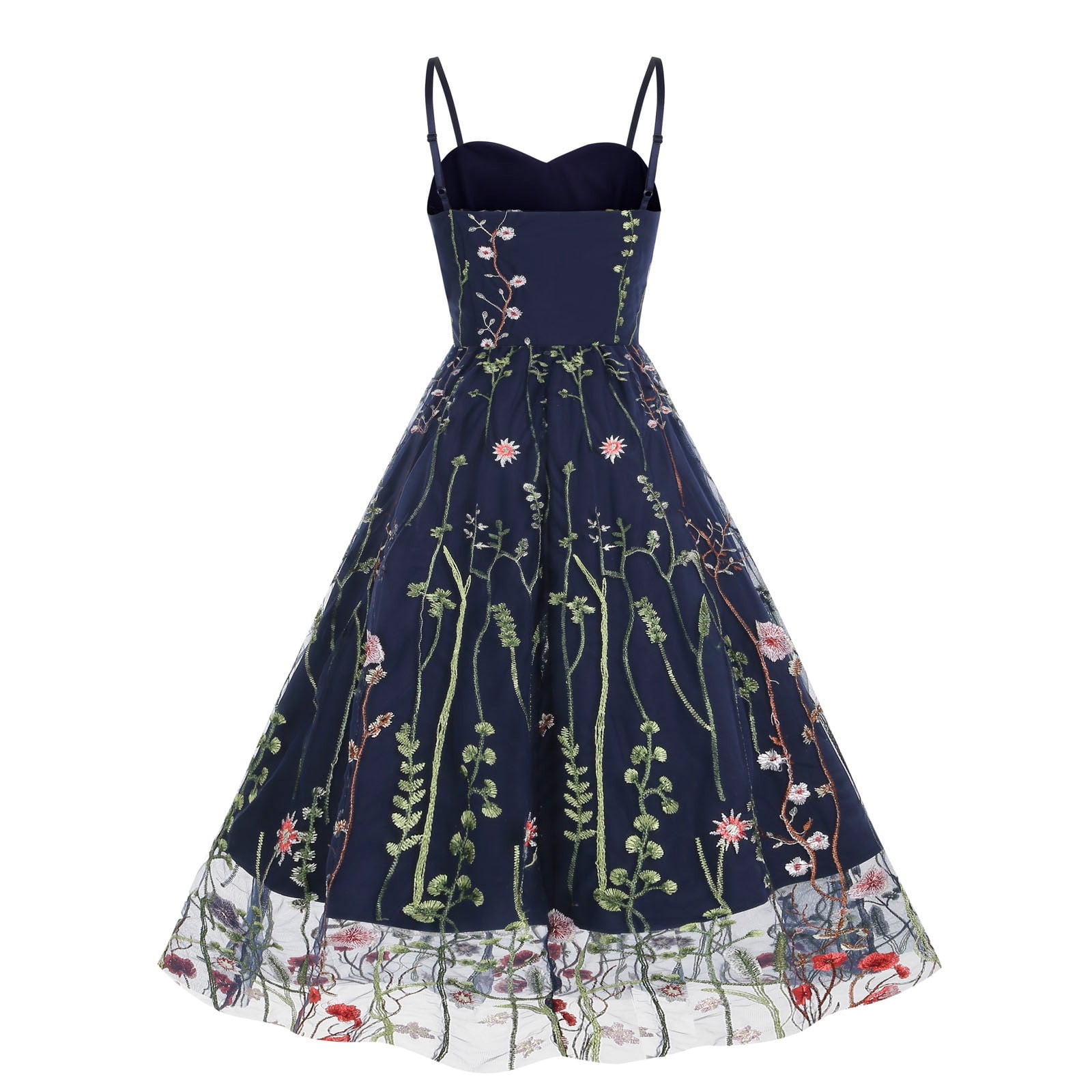 Xihbxyly Sleeveless 50s Retro Vintage Dress for Women Waist Square Neck Homecoming Tea Party Midi Dresses Retro Dresses