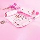 thumbnail image 5 of (Rosa romántico) 1 organizador de joyas enrollable, organizador de joyas de viaje, organizador de joyas de viaje con compartimento y bolsillo con cremallera para anillos y pendientes., 5 of 5
