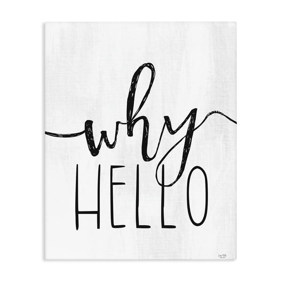 Stupell Industries Rustic Lodge Why Hello Typography Canvas Art, 16 x 20, by Lux Me Designs