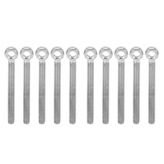 10 Pcs Boulons à Oeil en Acier Inoxydable 304 Vis M6x60 Crochets pour Serrer et Raccorder