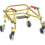 Nimbo Rehab Lightweight Posterior Posture Walker with Seat, Tyke, Golden Yellow