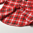 thumbnail image 5 of HAiming Children's Button down Shirts 2025 Casual Lapel Long Sleeved Plaid Tops Boys Girls Fall Winter Cardigan Jacket, 5 of 6