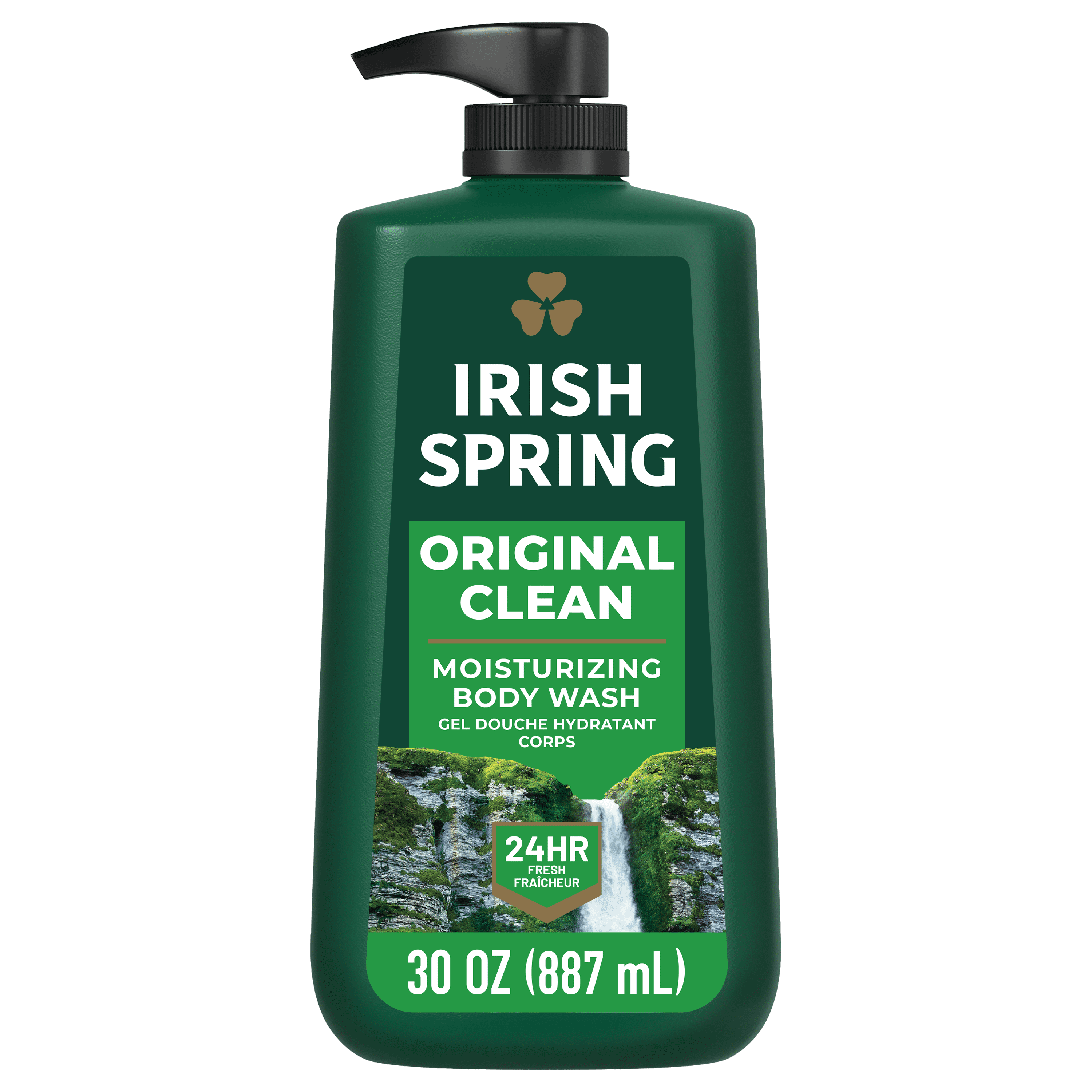 Irish Spring Mens Body Wash Pump, Original Clean Scented Body Wash for Men, 30 Oz Pump