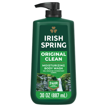 Irish Spring Mens Gel Body Wash Pump, Original Clean, 30 oz