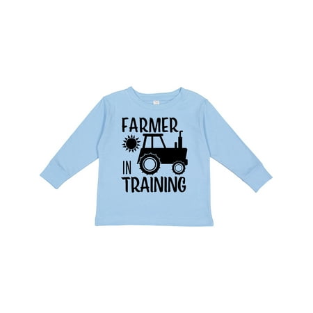 

Inktastic Farmer in Training Tractor Design with Sun Gift Toddler Boy or Toddler Girl Long Sleeve T-Shirt
