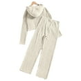 thumbnail image 4 of Girls 2PCS Sweatshirt Pants Outfit Set Kids Knit Top + Long Pants Set Comfortable Winter Clothes Sets for 8-14Y, 4 of 6