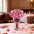 thumbnail image 6 of Zhmrfg Valentine's Day Faux Flower Bouquets Decoration Romantic Desktop Wedding Party Home Decor Photography Props Table Centerpiece Elegant Artificial Flowers Arrangement Gift for Girlfriend Wife, 6 of 6