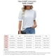 thumbnail image 5 of Tops de manga corta abombada para mujer, moda Primavera Verano, cuello redondo, blusa informal de manga corta para mujer, Tops blancos XXL, 5 of 5