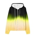 thumbnail image 5 of safuny Womens Zip Up Hoodies Coats Long Sleeve Gradient Oversized Sweatshirts Jacket with Pockets Fall Fashion Clothes Yellow _f L, 5 of 6