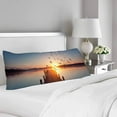 thumbnail image 2 of ABPHOTO Long Pier Leading Wooden Bridge Lake Sunrise Bird Body Pillow Covers Case Protector 20x60 inch, 2 of 2