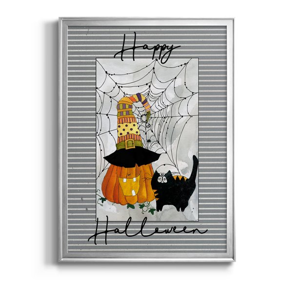 Happy Halloween Pumpkin Premium Classic Framed Print - Ready to Hang