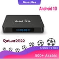 Best Arabic TV Box Android 10 Allwinner H313 Quad Core Set Top Box Greatbee 4K Smart 1 Year Lebanese Arabia IP Television Receiver