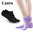 thumbnail image 1 of Afeitado y Depilación 2 pares/4 pares de calcetines de baile antideslizantes para mujer, liga de yoga, cojín, pilates, barra, hogar Zhivalor 221551-2, 1 of 4